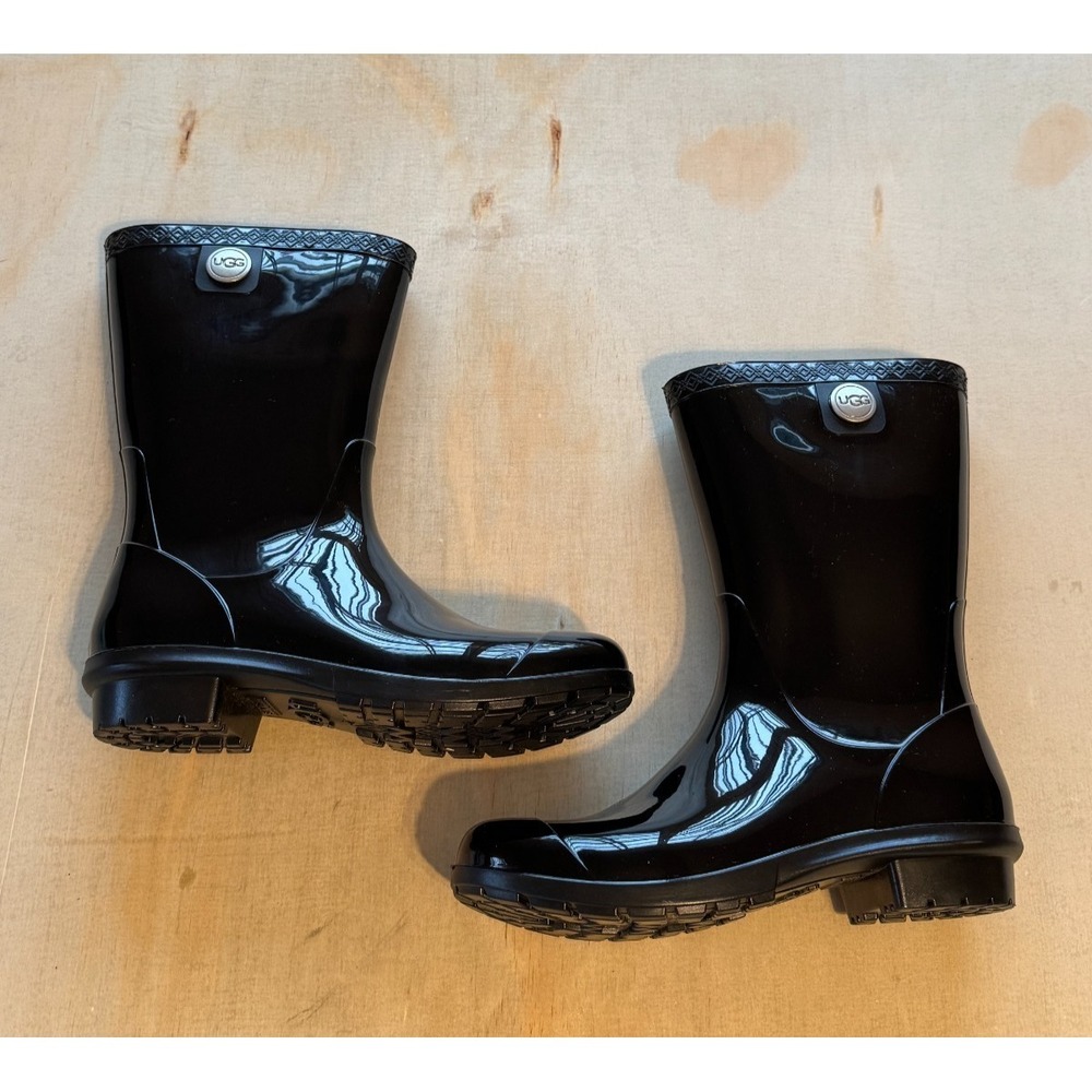 UGG Women's Sienna Waterproof Rainboots Glossy Black Size 6‎ US  NEW Other